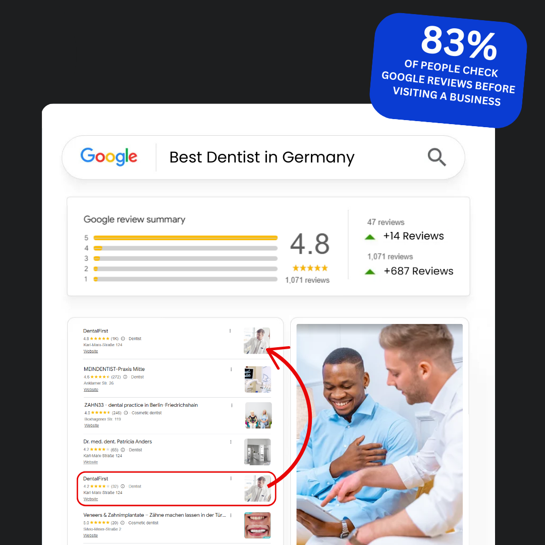 Google atsiliepimų stovas